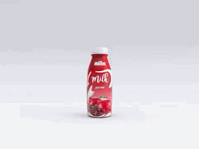 Muller Milch packing design