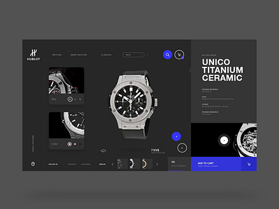 Hublot website design design designer hublot interface ix retail riga ux watches web webdesigner website