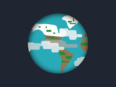 Earth 2d 2d animation after effects earth movement world