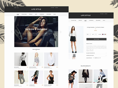 Life Style Concept clean concept e commerce ecommerce fashion homepage interface magazine shop typography ui web