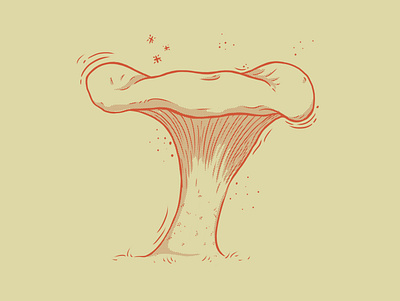 Chanterelle graphic design illustration mushroom nature