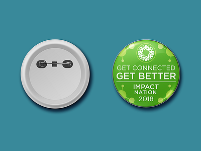 Impact Nation Relias Event Pin 2018 button graphic design pin