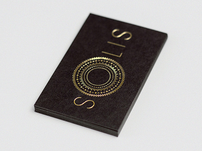 Solis business cards colorplan design fashion foil gold identity logo logo type logotype print sandgrain stationery typography