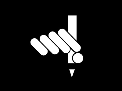 Hand Pencil Logo branding design identity logo logomark logos marque minimalist modernist symbol
