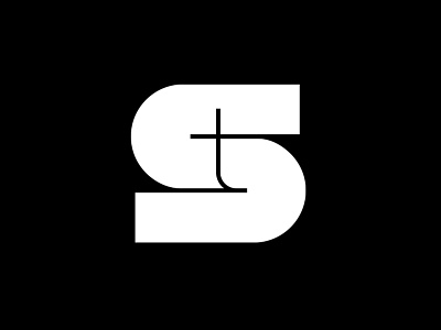 ST Monogram branding design logo logomark logos marque monogram monograms negative space symbol