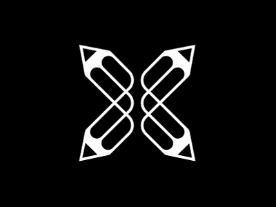 Pencil X Logo (Concept) branding design identity logo logomark logos marque minimalist modernist symbol
