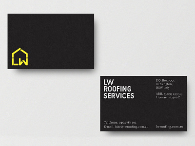 L W Roofing Services branding business cards identity logo logos monogram monograms typography