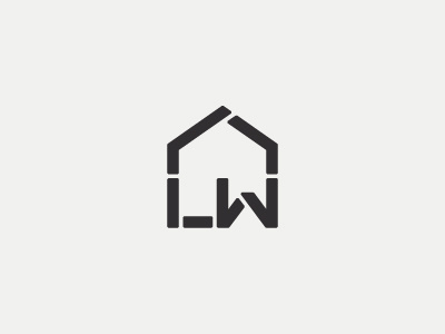 LW Roofing Services branding business card house identity logo logos monogram monograms typography