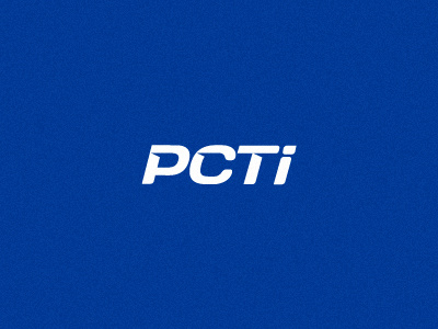 PCTI branding efficient file health logo logotype management sans serif service software speed typography