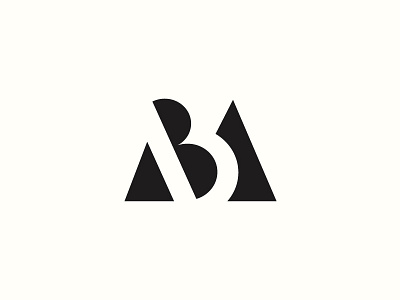 MB Monogram branding logo logos mb mb monogram minimalist modernist monogram monograms negative space typography