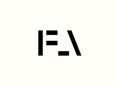 FA Monogram architecture branding design logo logos minimalist modernist monograms steps structure
