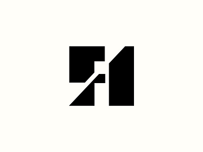 FA Monogram architecture design geometric letters logos minimalist modernism modernist monogram structure