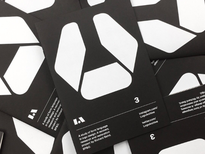 LogoArchive Issue 3 Launch black paper branding colorplan design logo magazine mid century minimal modern modernist print symbol white ink zine