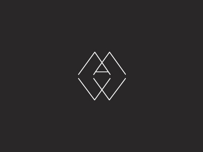 Monogram amw geometric identity interior design logo logomark logos marque monogram monograms structure typography