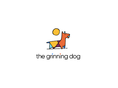 The Grinning Dog Logo animal icon animal logo dog branding dog logo logo pet pet logo pets
