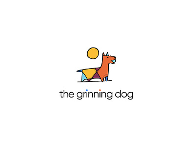 The Grinning Dog Logo animal icon animal logo dog branding dog logo logo pet pet logo pets