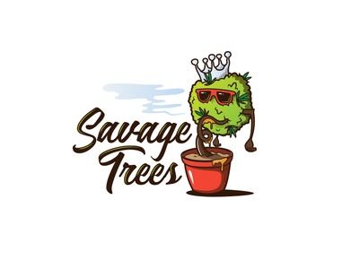 Savagetrees illustration logo vector