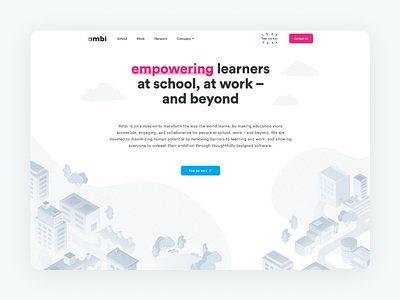 Creating a new home for ambi ambi landing page network online learning school studio science ui web design work