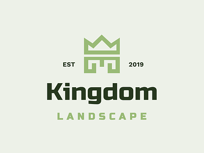 Kingdom Landscape contractor crown hardscape indianapolis landscaping lawn care logo mulch truck yard work