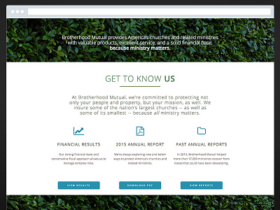 Annual Report Landing Page Update