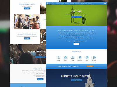 New Corporate Site 100 years brotherhood mutual church corporate website front end design insurance insurance website midwest ministry ui web design website