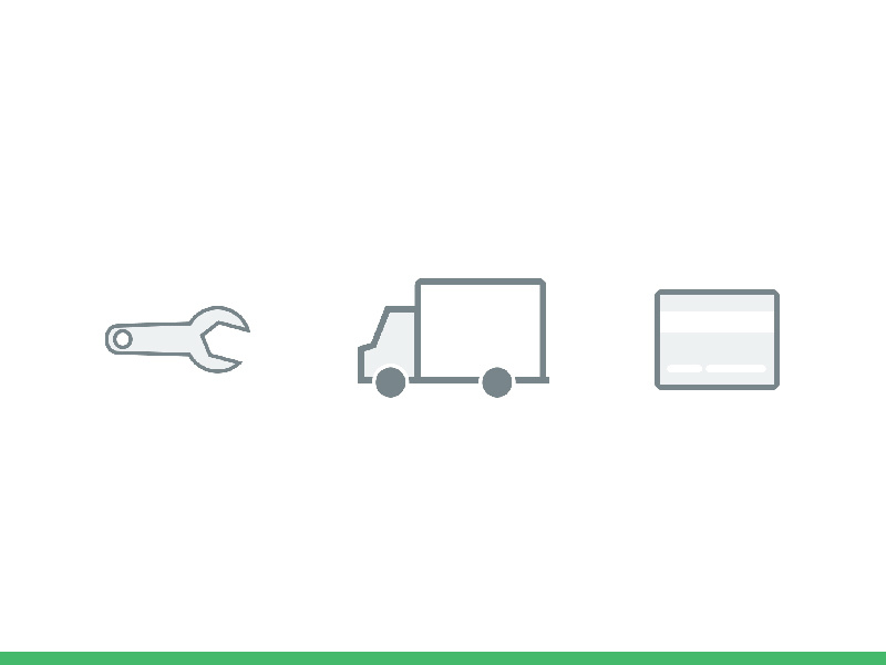 Fleet Icons clean simple wrench icon wrench credit card icon card icon truck icon fleet fleetio