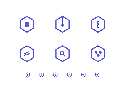 Simple Hex Icons clean hex icons hexagon hexagon icons hexagonal icon icons simple icons tech icons