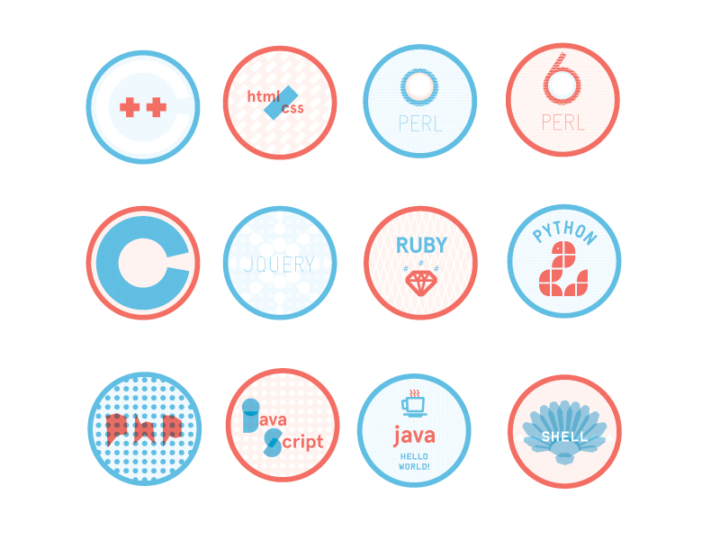 Coding Badges (GIF) badge coding design illustration seal series