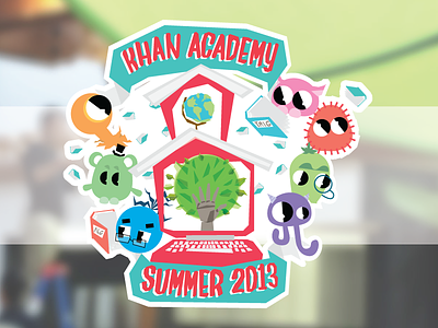 Khan Academy Summer'13 characters colorful cute illustration khan academy shirt