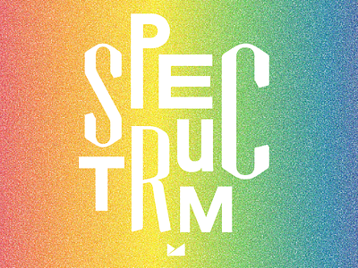 Spectrum branding diversity inclusivity lgbtq rainbow type typography