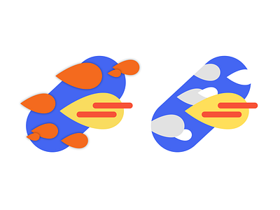 Speaking shapes colorblock colorful design illustration vector