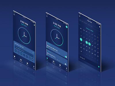 Clock App Screens android app app screen clock app uidesign