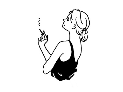 Girl beauty girl illustraion smoke