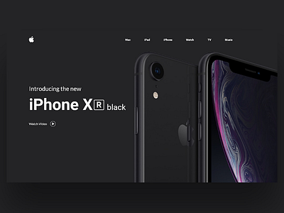 iPhone XR Black UI Concept design iphone iphone xr ui ui design ui designer uiux ux