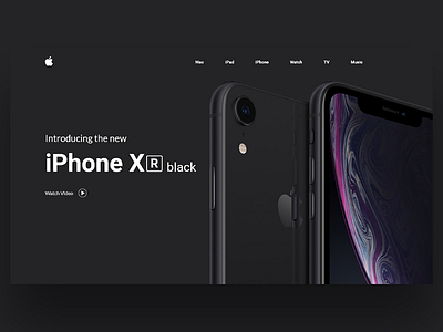 iPhone XR Black UI Concept