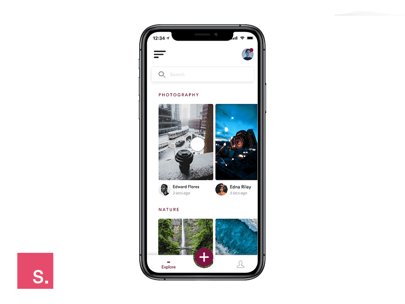 Photo App animation design dribbble ui ui design ui designer uidesign uidesigner