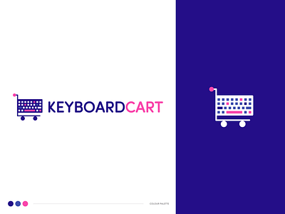 KeyboardCart brand branding design digital idenity illustration logo shopping vector