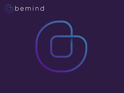 Bemind.me b bemind heart icon letter logo startup symbol