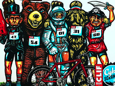 Ames Bros Clif Bar Cykel Scramble Artwork