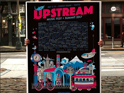 Upstream Music Festival Poster ames bros seattle upstream music festival