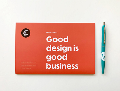 Good design is good business bifold brand identity brochure design flyer print