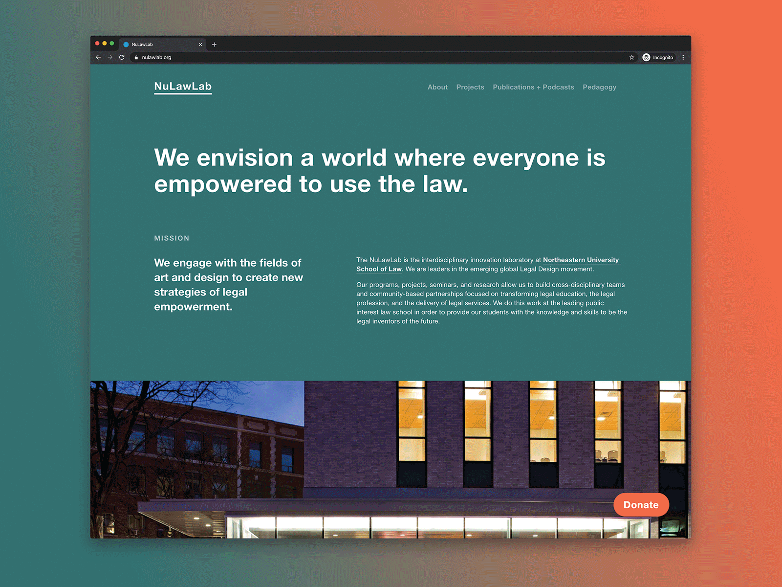 NuLawLab website law legal aid responsive design squarespace typography university web design website