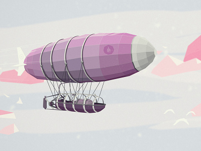 Poly Airship 3d airship artill graphic illustration illustrator low poly vector zeppelin