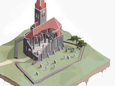 3d church 3d 3d tool church illustrator info kirche vector