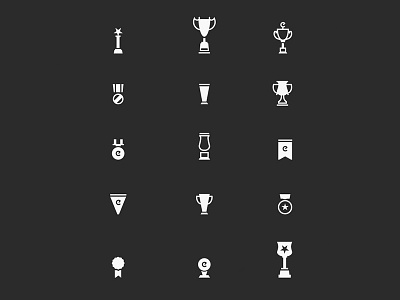 ekickr - widget icons app icons medals set symbols trophy vector widgets