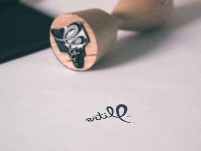 artill stamp analog artill calligrafie calligraphy drucken kalligrafie kalligraphie logo paper print script stamp stempel