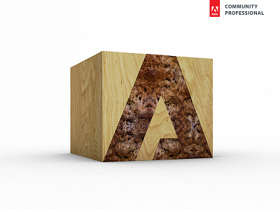 Adobe Remix 3d adobe adoberemix artill c4d cinema4d letter logo photoshop textur typography wood