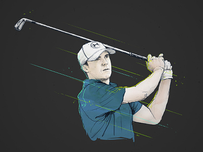 Jordan Spieth champion cover editorial golf illustration photoshop sketch sport usopen