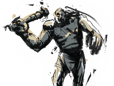 Fallout Sketch brush editorial fallout4 game illustration magazine sketch