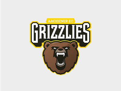 Aachener EC - Grizzlies animal bear brand clean icon logo prototyping sport symbol vector